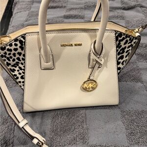 Michael Kors Cream and Black Satchel